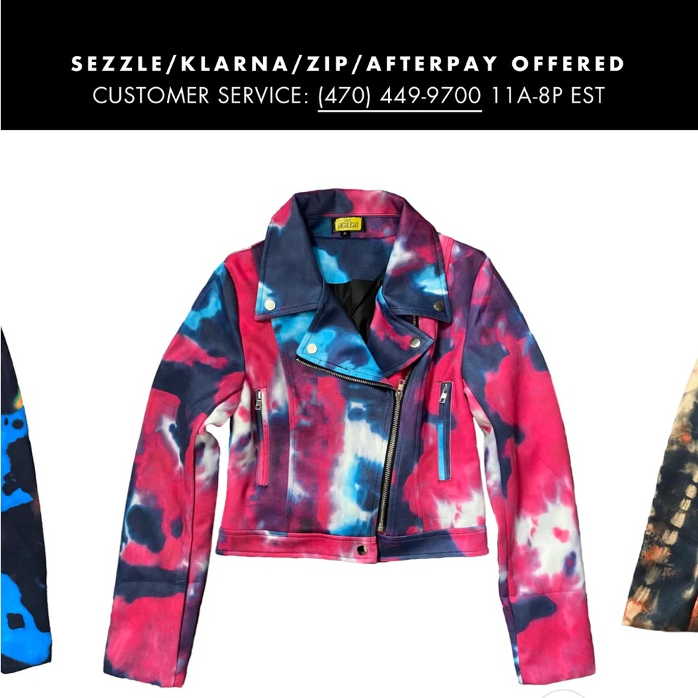 Love, Highlight TIE DYE ULTRA SUEDE MOTO JACKET